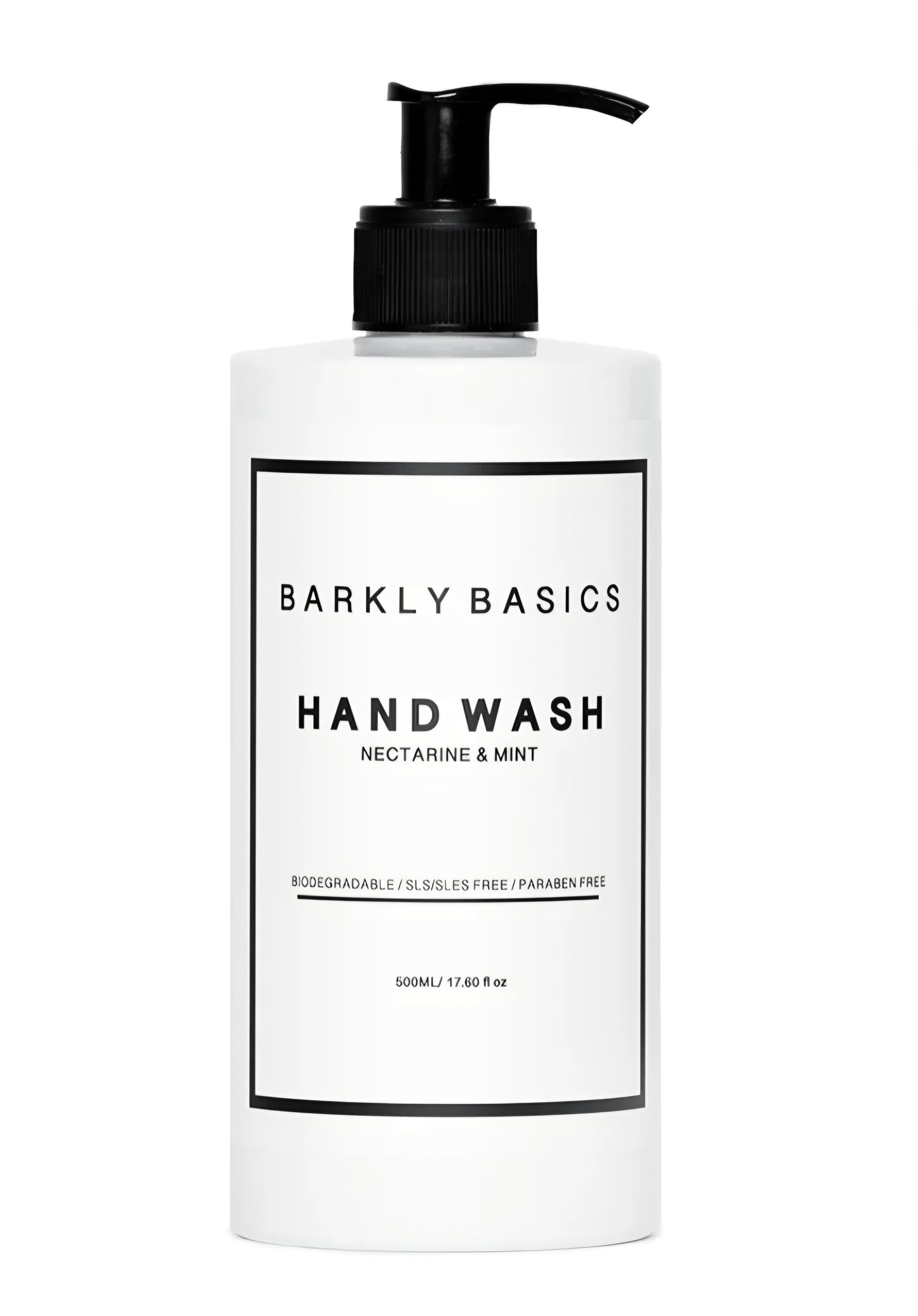 Barkly basics nectarine and mint hand wash. Biodegradable, paraffin free