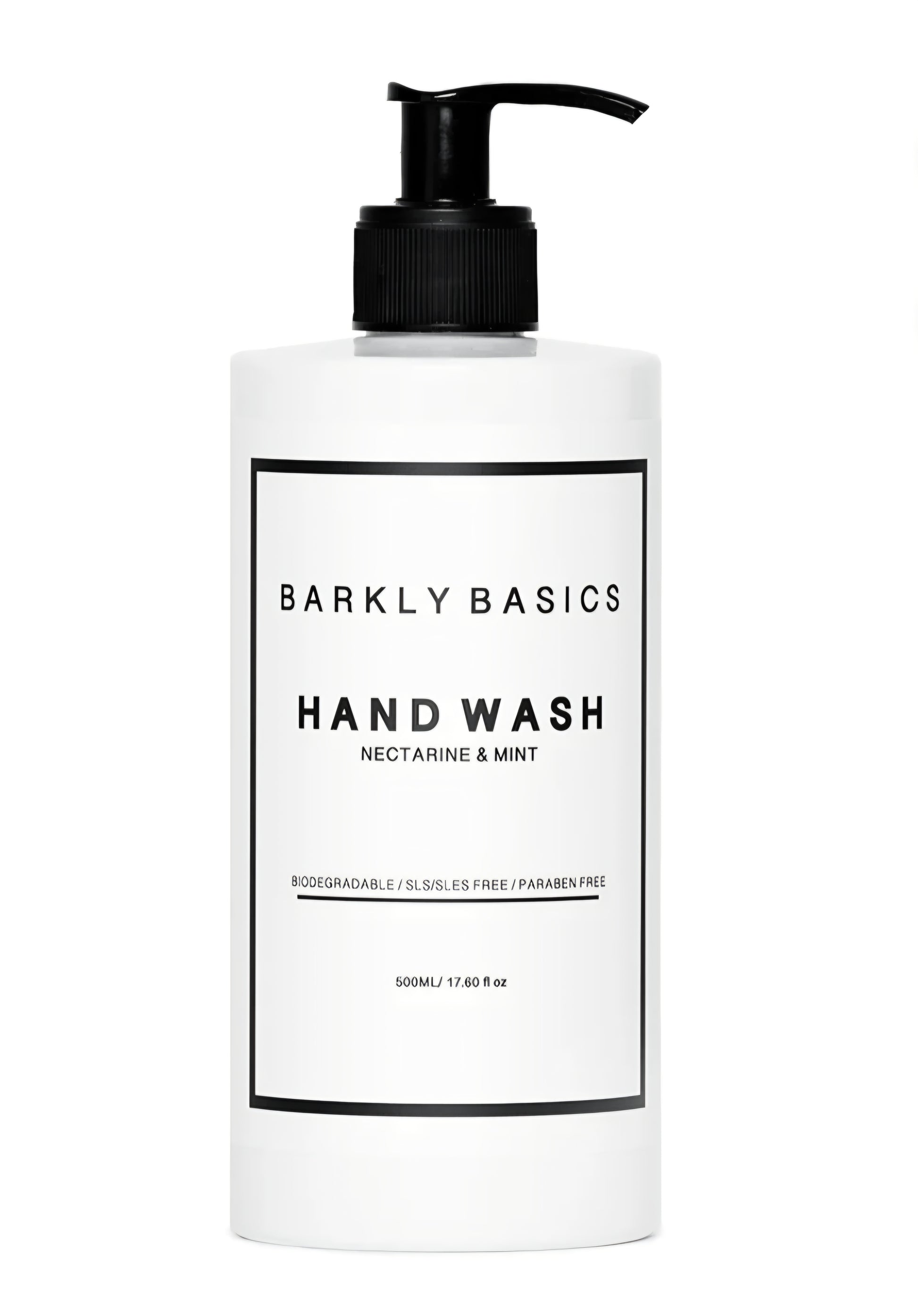 Barkly basics nectarine and mint hand wash. Biodegradable, paraffin free